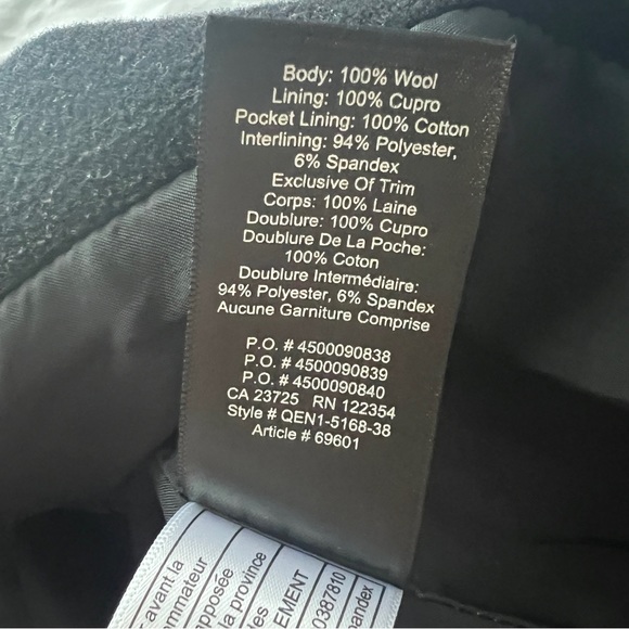 Babaton 100% Wool Robe coat in size small in black - Picture 9 of 11